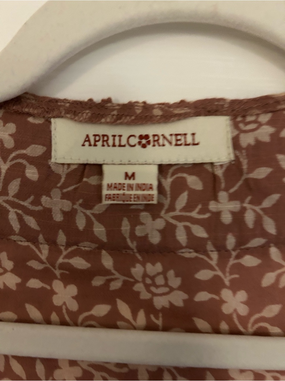 April Cornell Brown Floral Button-Front Women's Tunic - Picture 3 of 9